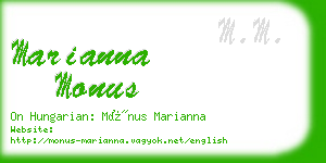 marianna monus business card